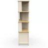 KARL RANGEMENT│Bibliothèque Largeur 100 cm - 2 portes│Lin / Chêne naturel