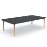 KARL CONFERENCE│Table de réunion - 10-12 personnes - 280x150 - avec trappe │Bois noir / Chêne massif