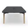 KARL CONFERENCE│Table de réunion - 10-12 personnes - 280x150 - avec trappe │Bois noir / Chêne massif