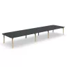 KARL CONFERENCE│Table de réunion - 18-20 personnes - 560x150 - avec trappe │Lin ou Bois noir / Chêne massif