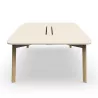 KARL CONFERENCE│Table de réunion - 10-12 personnes -  280x150 - avec trappe │Lin / Chêne massif