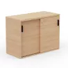 KARA RANGEMENT│Armoire Hauteur bureau x Largeur 100 cm - 2 portes coulissantes│4 coloris à choix