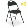 GEO TISSU│Lot de 2 Chaises pliantes tissu│2 coloris à choix