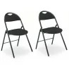 GEO TISSU│Lot de 2 Chaises pliantes tissu│2 coloris à choix