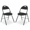 GEO TISSU│Lot de 2 Chaises pliantes tissu│2 coloris à choix