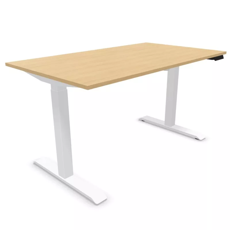 LUTZ 2 épaisseur 19MM│Bureau électrique simple motorisation - 3 mémoires de position - USB A USB C