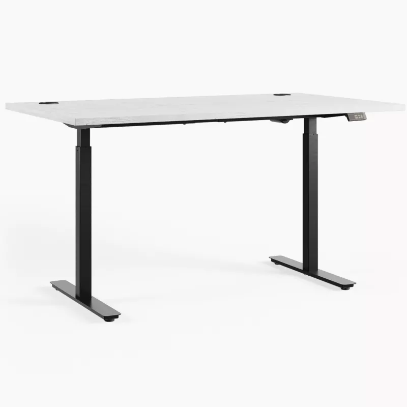 FLEX UP TWO│Bureau électrique 2 moteurs - 2 mémoires de position - 2xUSB A│Plateau mélaminé 25mm