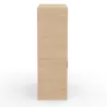 KARA RANGEMENT│Armoire Hauteur 144 x Largeur 100 cm - 2 portes coulissantes + 4 niches ouvertes│4 coloris à choix