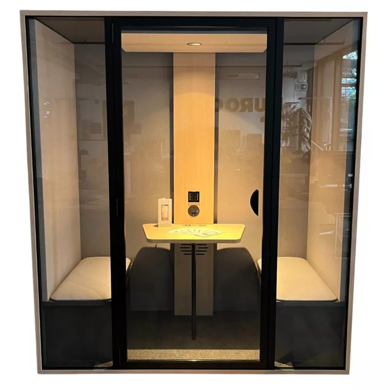 ESSENTIELLE DUO│Modèle M│2 personnes│Cabine acoustique pleine ou vitrée