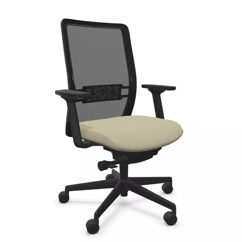 VOLT BLACK│Fauteuil de travail structure noire - Dossier résille