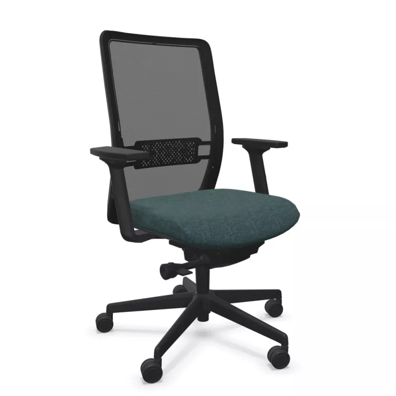 VOLT BLACK│Fauteuil de travail structure noire - Dossier résille