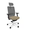 VOLT WHITE│Fauteuil de travail structure blanche avec têtière - Dossier résille