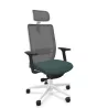 VOLT WHITE│Fauteuil de travail structure blanche avec têtière - Dossier résille