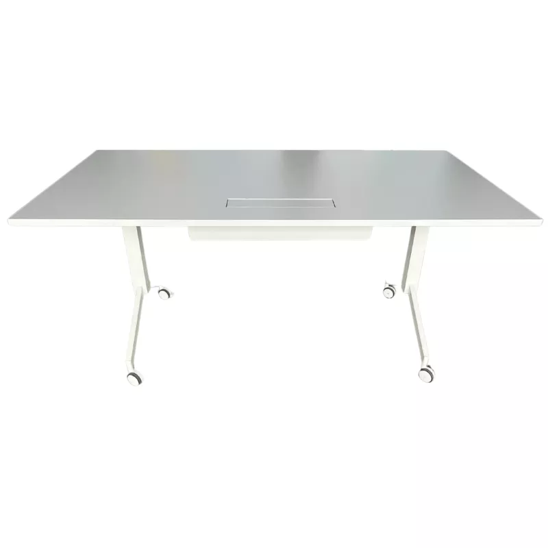 STEELCASE│Modèle Flip Top Twin - Table abattante 160x80│Blanc/Blanc
