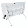 STEELCASE│Modèle Flip Top Twin - Table abattante 160x80│Blanc/Blanc
