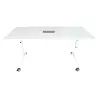 ECHO│Table abattante 160x80│Blanc/Blanc
