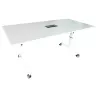 ECHO│Table abattante 160x80│Blanc/Blanc