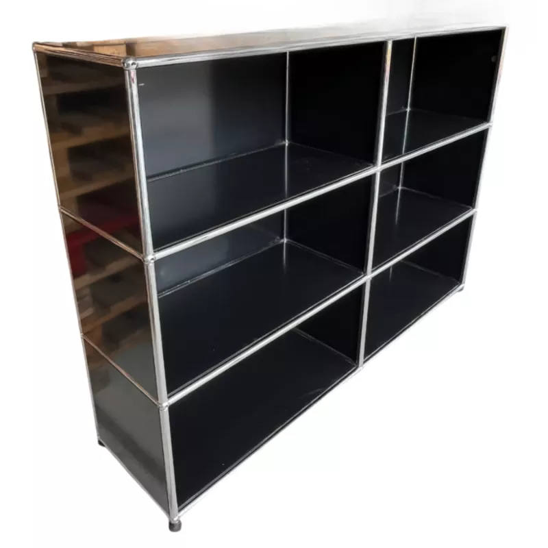 USM HALLER│Etagère 6 cases ouvertes│Noir