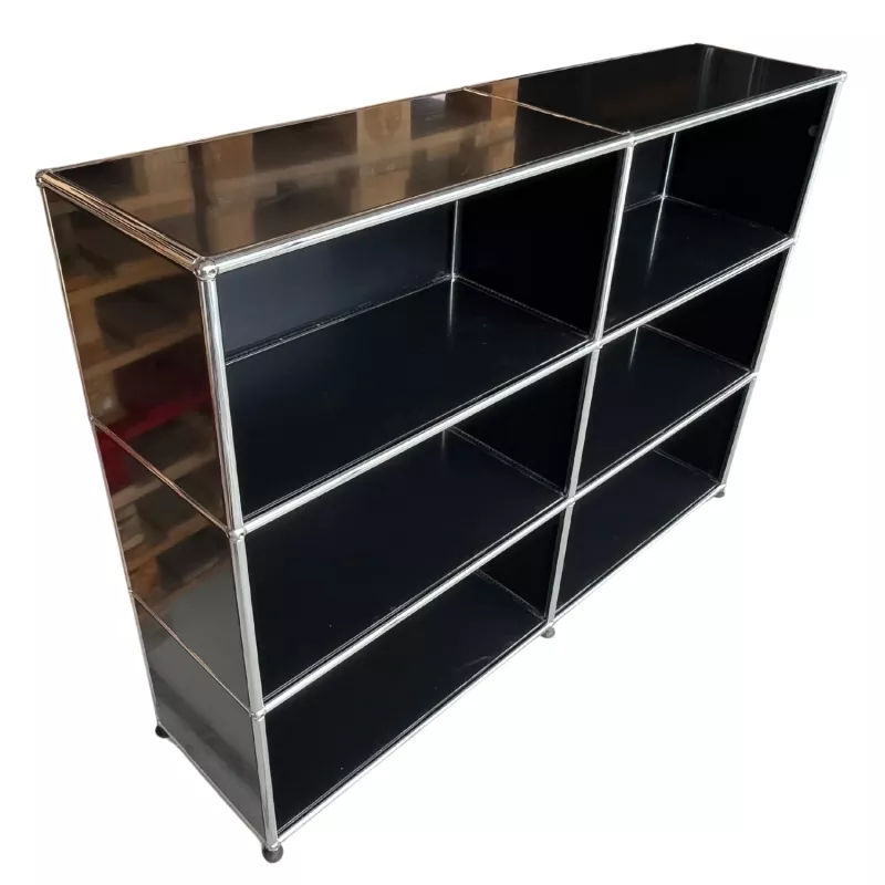 USM HALLER│Etagère 6 cases ouvertes│Noir
