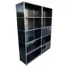 USM HALLER│Armoire 10 cases 2L x 5H - 5 cases ouvertes + 4 tiroirs doubles DS + 1 clapet│Noir