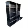 USM HALLER│Armoire 10 cases 2L x 5H - 5 cases ouvertes + 4 tiroirs doubles DS + 1 clapet│Noir
