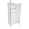 ECHO│Armoire haute portes battantes│L 80 x H 180 cm│Blanc/Blanc