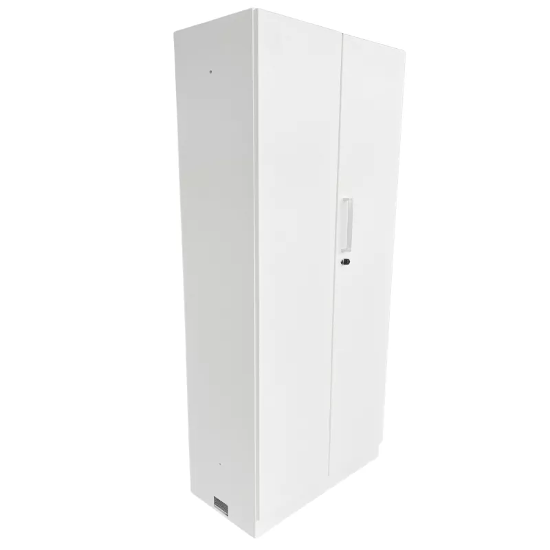 ECHO│Armoire haute portes battantes│L 80 x H 180 cm│Blanc/Blanc