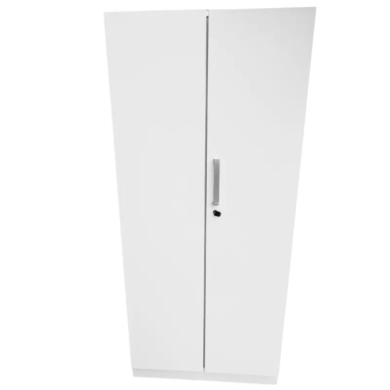 ECHO│Armoire haute portes battantes│L 80 x H 180 cm│Blanc/Blanc
