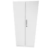 ECHO│Armoire haute portes battantes│L 80 x H 180 cm│Blanc/Blanc