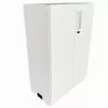 ECHO│Armoire haute portes battantes│L 80 x H 117 cm│Blanc/Blanc