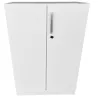 ECHO│Armoire haute portes battantes│L 80 x H 117 cm│Blanc/Blanc