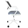 STEELCASE│Modèle QiVi - Siège d'accueil/visiteurs/conférence - Sur roulettes réglable en hauteur│Blanc / Bleu