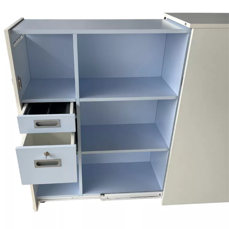 VS│Caisson Haut Tower - ouverture à gauche - H 115 cm x p 80 cm│Blanc