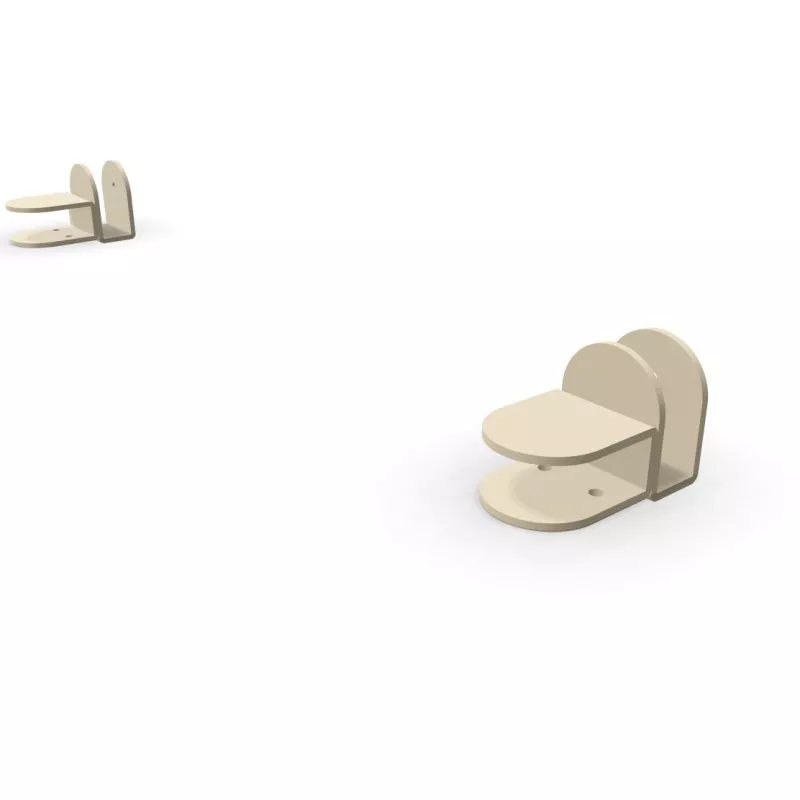 SPATIA│JEU DE 2 pinces pour panneau écran│Pour plateau 19 ou 25 mm