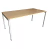 LO LISTA│modèle LO Motion - Bureau 160x80 cm - Hauteur réglable│Hêtre / Gris alu