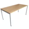 LO LISTA│modèle LO Motion - Bureau 160x80 cm - Hauteur réglable│Hêtre / Gris alu