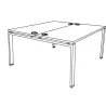 ASTRO│Bureau L 160 structure partagée Profondeur 163