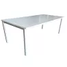 HUND│Bureau droit 200x100│Blanc / Gris alu
