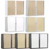 ARIV│Armoire rideau bicolore L 100-120 x H 105 cm│Décor bois/Acier