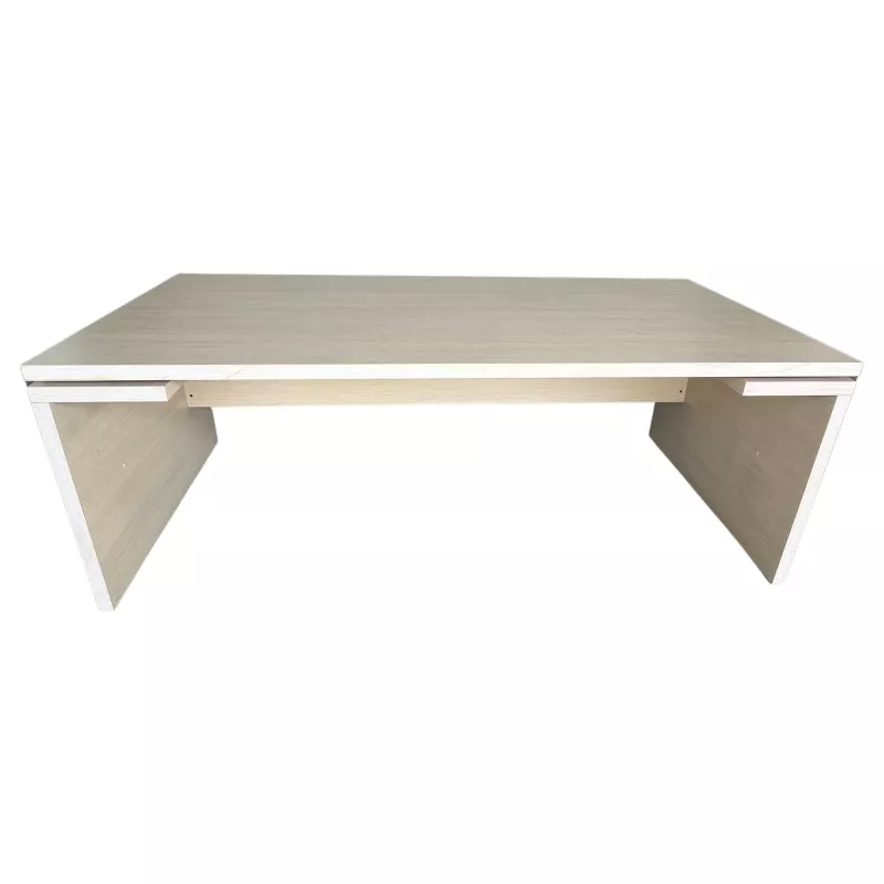 XENIO+│Bureau Direction droit  L 200 x p 100 cm - avec voile de fond│Chêne Fil