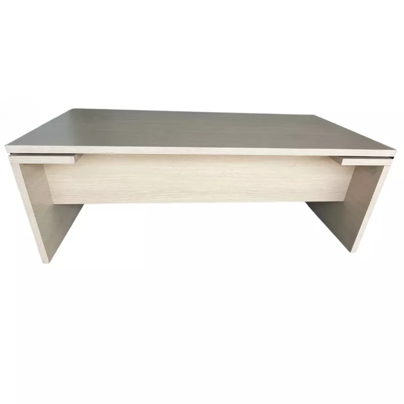 XENIO+│Bureau Direction droit  L 200 x p 100 cm - avec voile de fond│Chêne Fil