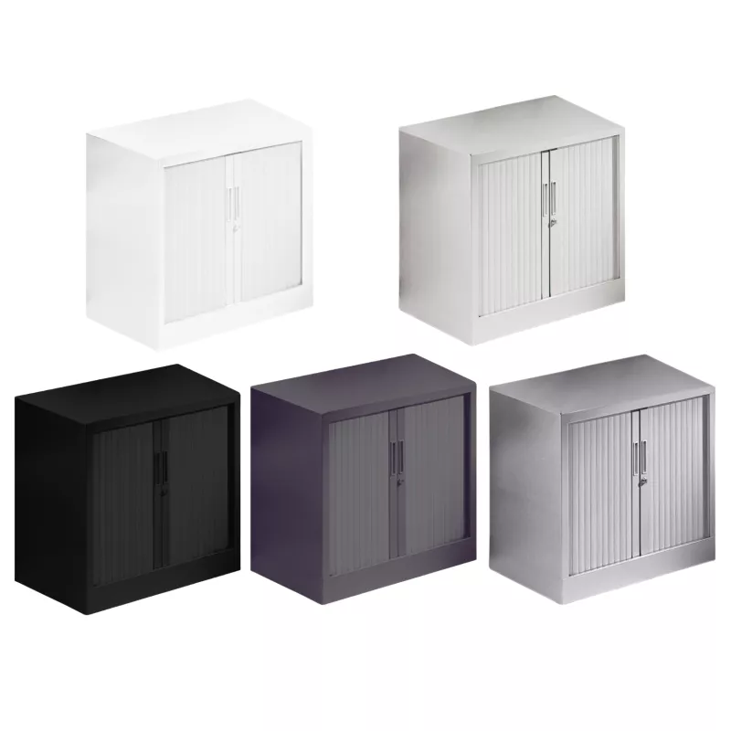 ARIV│Armoire rideau L 80 x H 71 ou 72.1 cm│Acier unicolore - 5 décors à choix