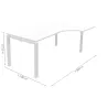 ASTRO│Bureau retour à droite L 180/80 x P 110/60│Blanc/Blanc