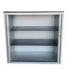 JG GROUP│Armoire basse rideau + Top│L120xH116.5 cm│Wengé/Gris anthracite