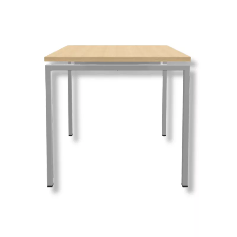 CONECT│Bureau droit L 140 x 80│Chêne naturel - Gris aluminium