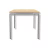 CONECT│Bureau droit L 140 x 80│Chêne naturel - Gris aluminium
