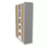 CORTINA│Armoire rideau L 120 x H 198 cm│Gris aluminium - rideaux acacia