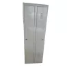 EOL│Vestiaire L 60 x p 50 x H 180 cm - 2 casiers - Industrie Propre │Gris clair