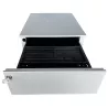 STEELCASE│Caisson sous bureau 3 tiroirs - 666│Profondeur 54 cm│Gris aluminium