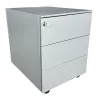 STEELCASE│Caisson sous bureau 3 tiroirs - 666│Profondeur 54 cm│Gris aluminium